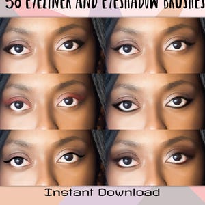 48 women eyebrow photoshop brushes