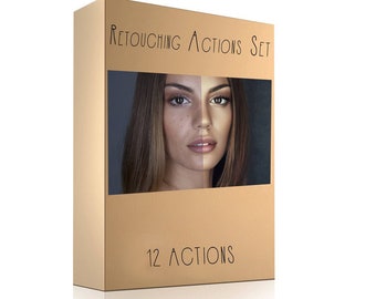 Photo Retouching Actions Set: Skin, Teeth, Braces (Photoshop .atn)
