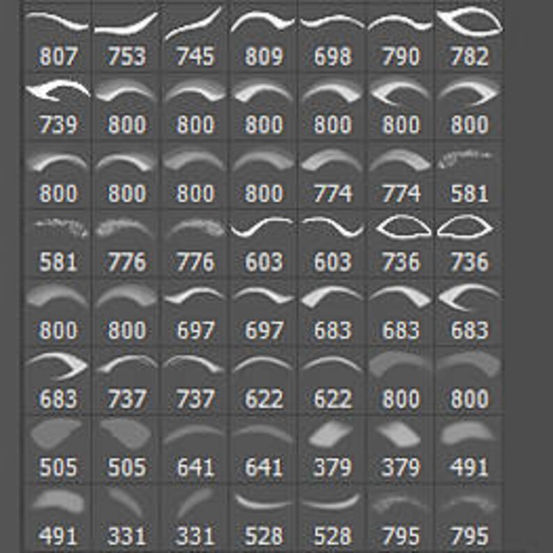 60 Eyeliner and Eyeshadow and Procreate Brushes Etsy