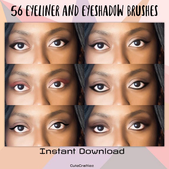 56 eyeliner and eyeshadow photoshop brushes beauty fashion etsy photoshop skin brushes