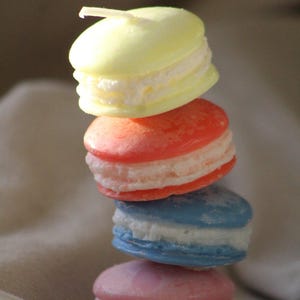 Macaron Candle Set (4) – Cake Scented Dessert Decor, Party Favors