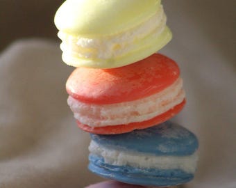 Macaron Candle Set (4) – Cake Scented Dessert Decor, Party Favors