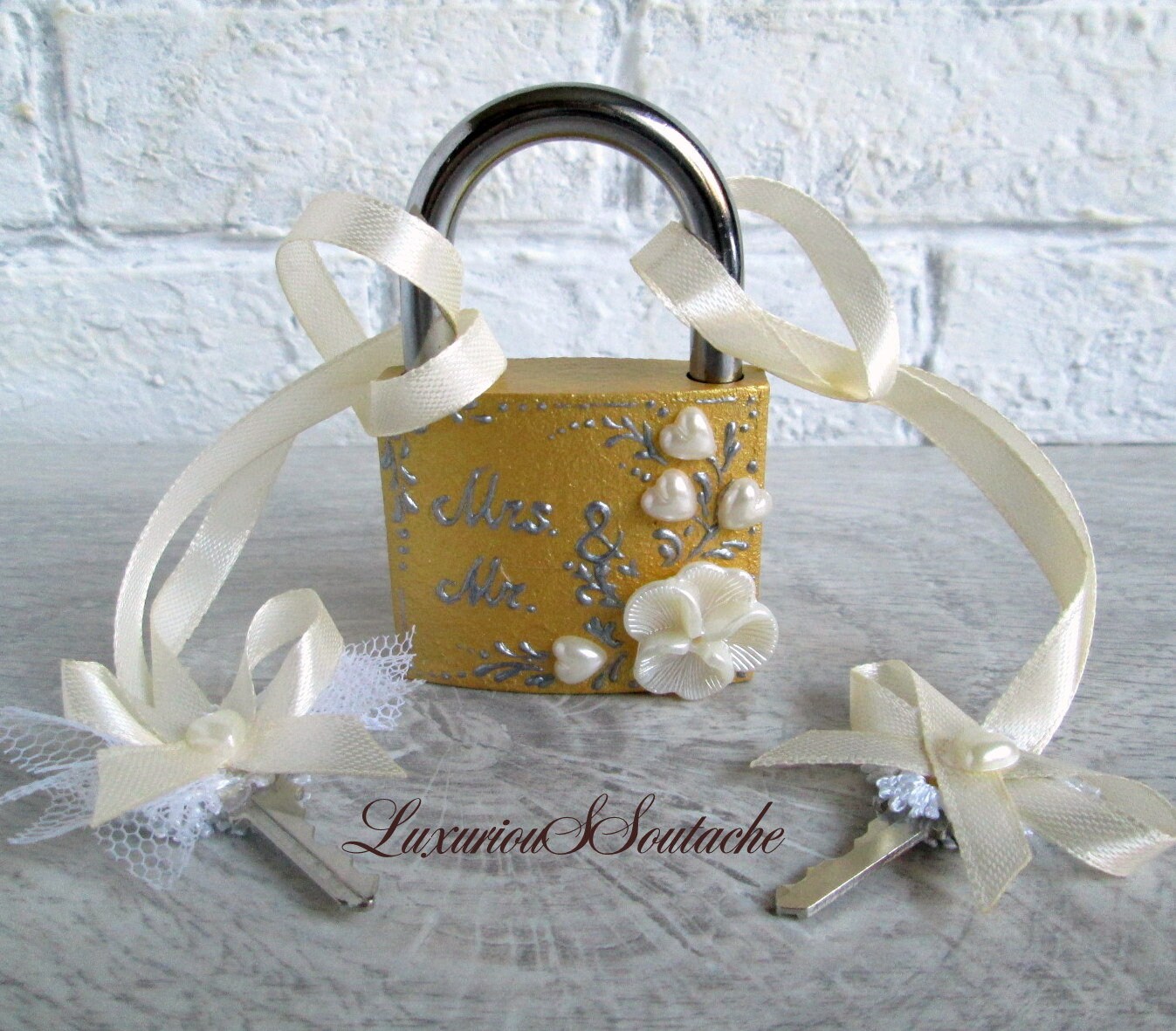 Love lock ceremony personalized wedding padlock costum gift Etsy