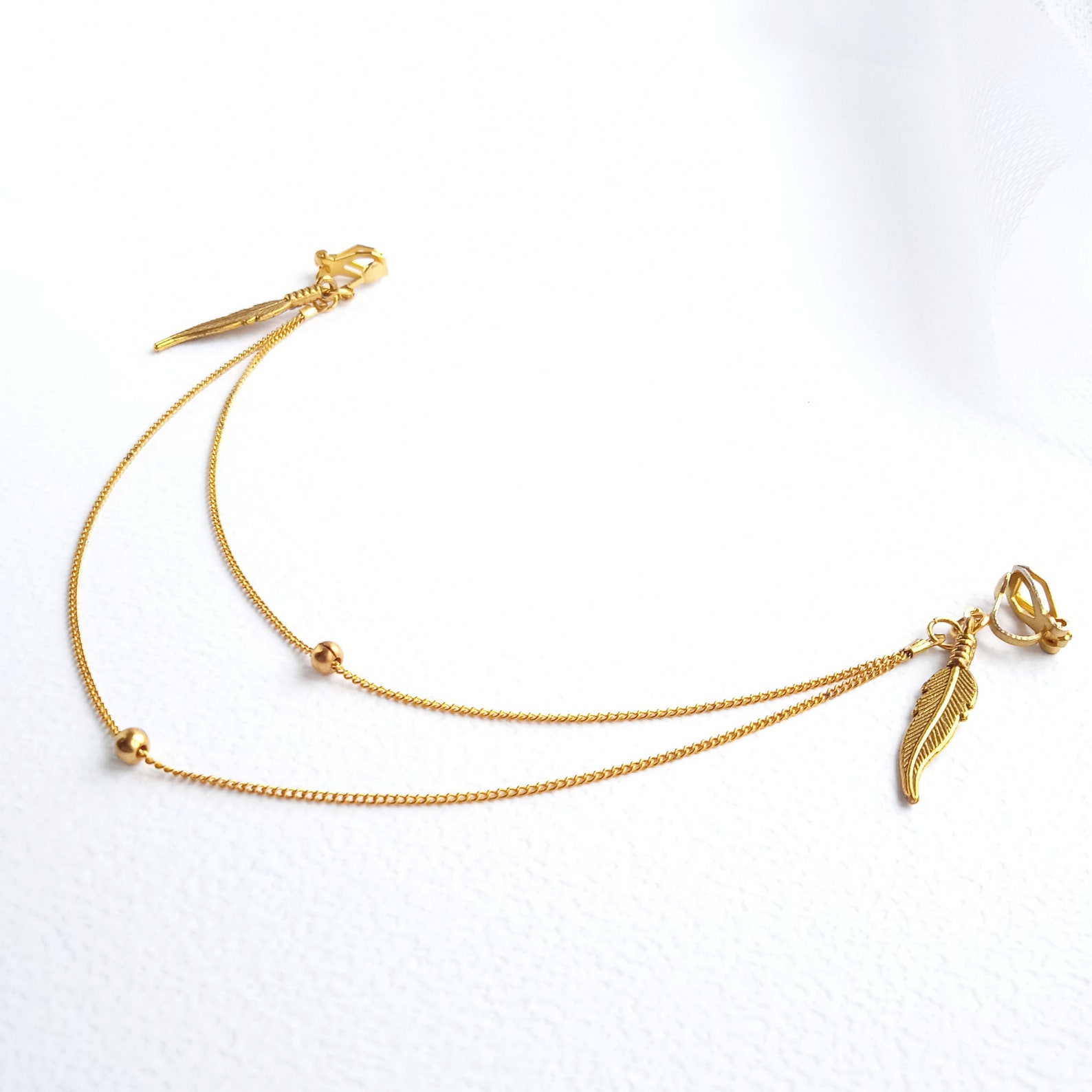 Collar chain clips gold collar brooch chain men's collar Etsy