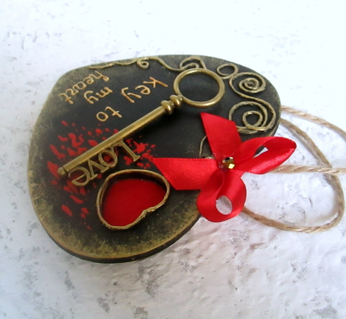 Gothic love gift personalized goth engagement gift Key to my Etsy