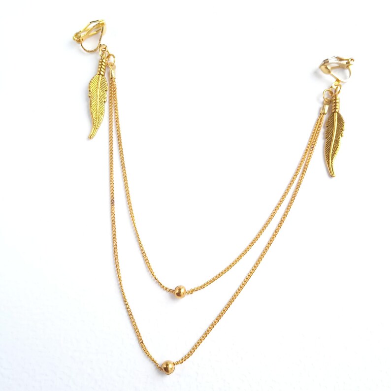 Collar chain clips gold collar brooch chain men's collar Etsy