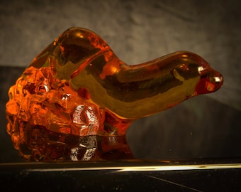 Orrefors Art Glass Otter Sculpture, WWF Limited Edition