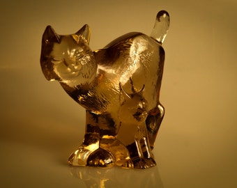 Signed Kosta Boda Art Glass Lynx, Paul Hoff WWF Limited Edition