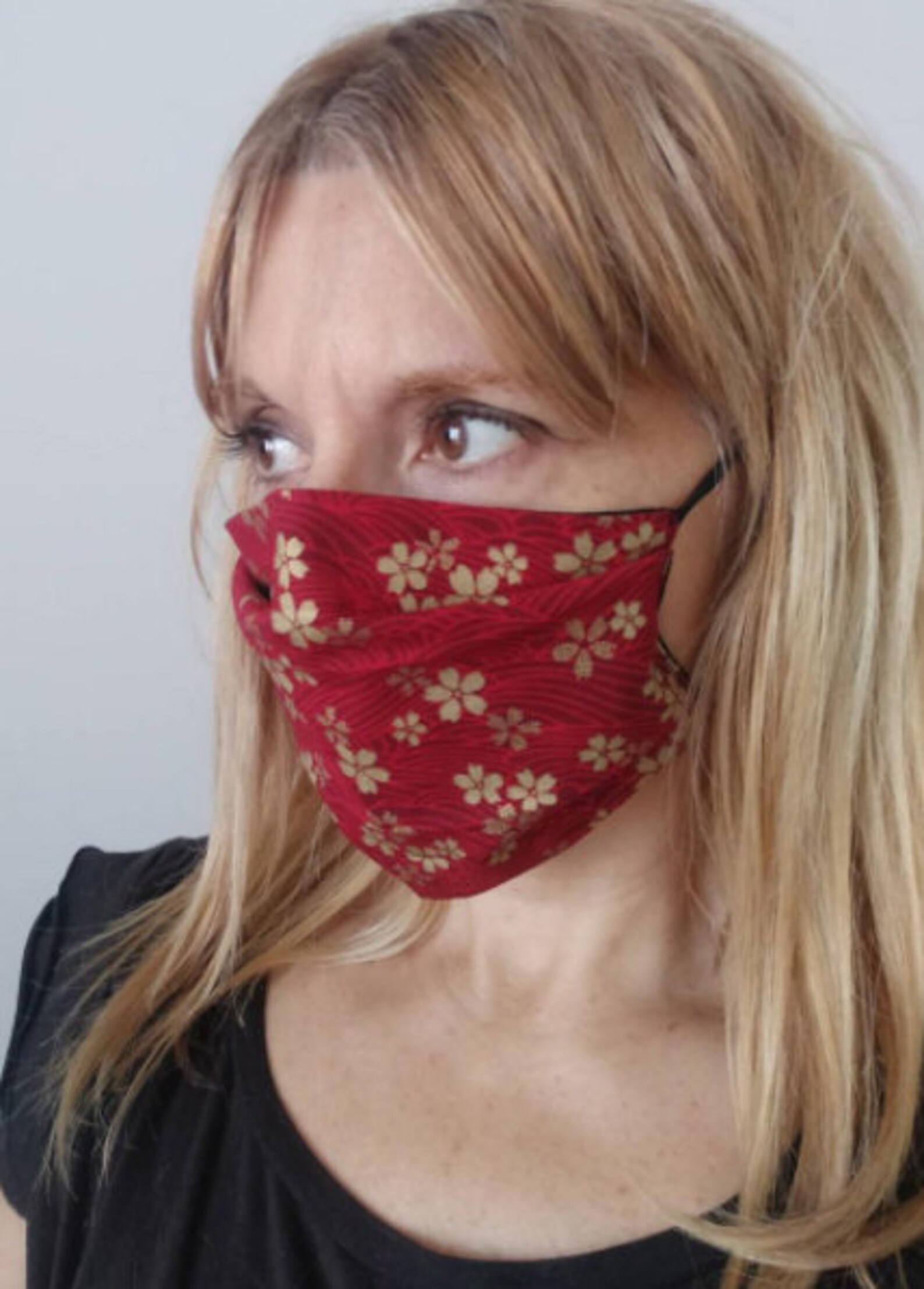 Japanese fabric mask Japanese cotton fabric face mask Etsy