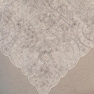 Appenzell Handkerchief, Vintage Bridal Handkerchief, Wedding Hankie, Heavily Embroidered Handkerchief, Mother of the Bride, Gift for Mother