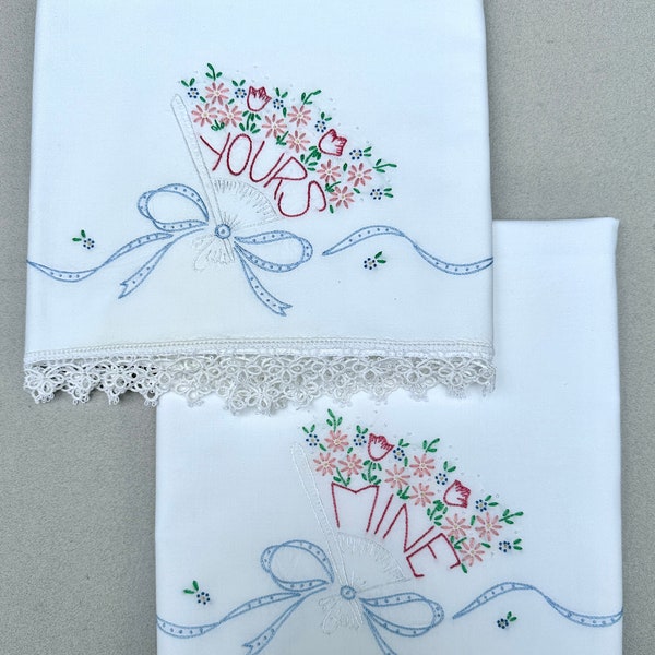 Embroidered Vintage Pillowcases Etsy