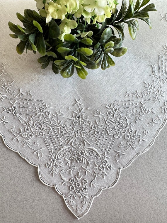 Appenzell Style Bridal Wedding Hankie Handkerchief