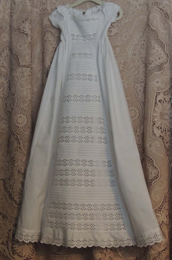 broderie anglaise christening gown