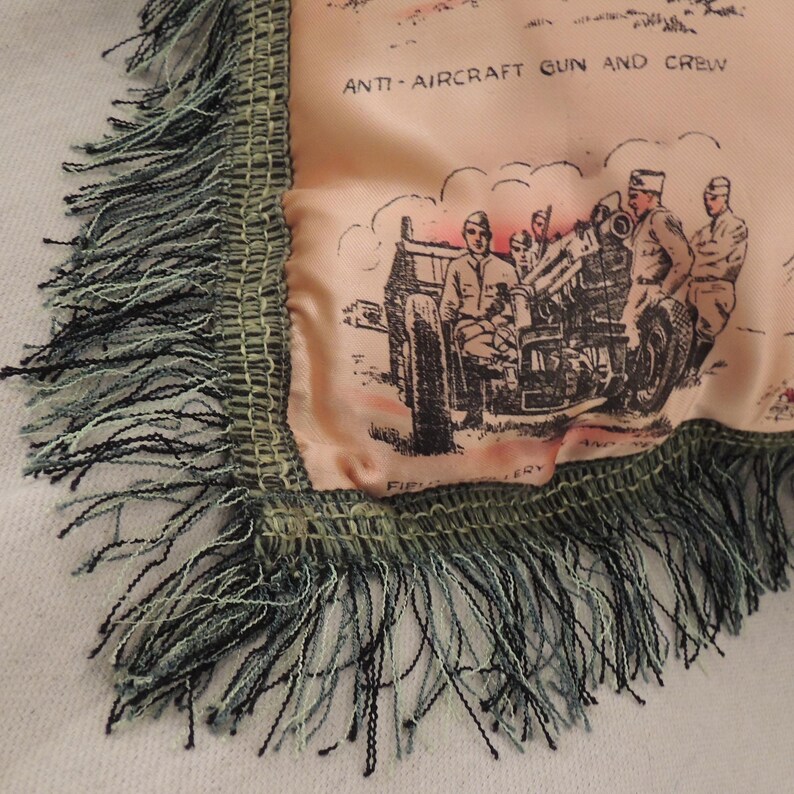 Silk Military Pillow Collectible Military Pillow WWII Etsy