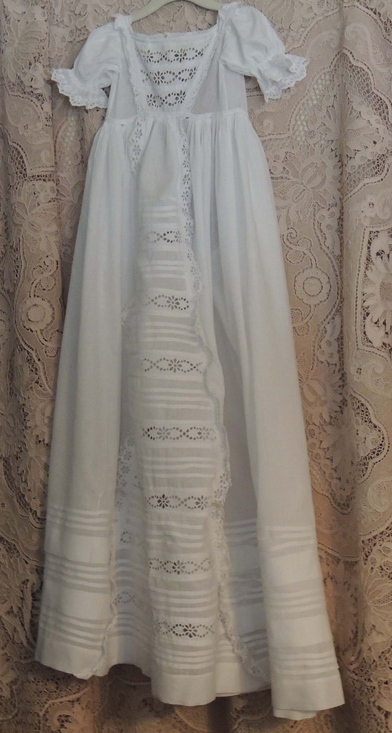 broderie anglaise christening gown