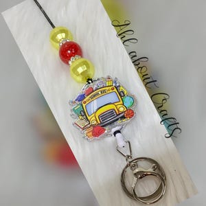 School Bus Badge Reel or Lanyard/School Bus Driver Badge Reel or Lanyard/Beades or Non Beaded/Male or Female Bus Drivers
