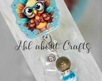 Turkey Badge Reel/ Thanksgiving/Turkey Day/Gobble, Gooble/Nurse Badge Reel/ ID Holder