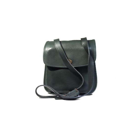 バッグ Vintage Coach Leather Buckle Bag Green Vintage Coach Original Green Mini Belt Crossbody Bag - Etsy