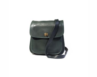 VINTAGE COACH 9979 ラージサイドパック ショルダーバッグ Vintage Coach Large Sidepack 9979 Mahogany Dark Brown Made