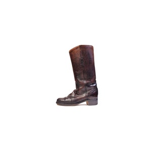 Vintage 70&#39;s FRYE Campus Boots Black Label Brown Leather Boots Model #2950