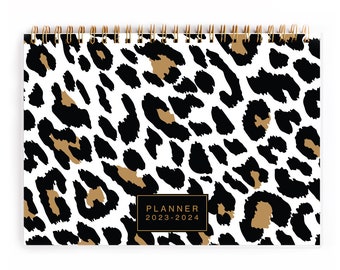 Cheetah Print A4 Notepad - Business stationery - Planner Notepad - Weekly schedule - desk pad - desk calendar- todo list - A5 Notepad