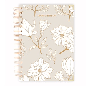 Aromatheraphy Recipe Book, Diffuser Recipe, A5 Journal, Spiral Notebook, Ruled Notebook, Gold Detail, Dream Journal, Essential Oil Mix