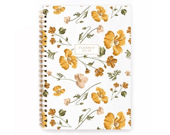 2024 Planner, A5 Diary, Planner, Weekly Planner, A5 Planner, Agenda, 2024 Diary, 12 month Planner,  Floral Planner