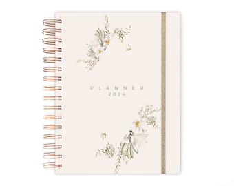 Planner 2024-2025, Planner, Weekly Planner, A4 Planner, Agenda, 2025 Diary, 12 month Planner, Plant Diary, 2024-2025 Diary, Floral Planner