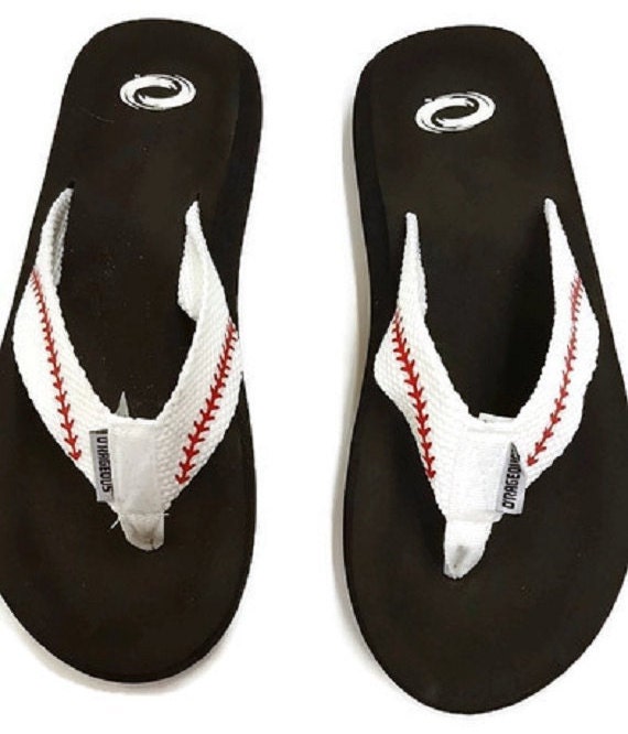 etsy baseball flip flops