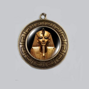 King Tut Necklace, Egyptian Jewelry, King Tut, King Tut Pharaoh Pendant, Egyptian King Tut Necklace, Tutankhamon.