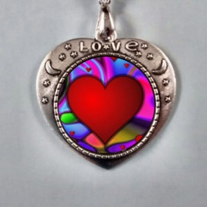 Heart Pendant,I love you Necklaces, Heart Necklace, Valentine Jewelry, I love you Jewelry, Necklace.