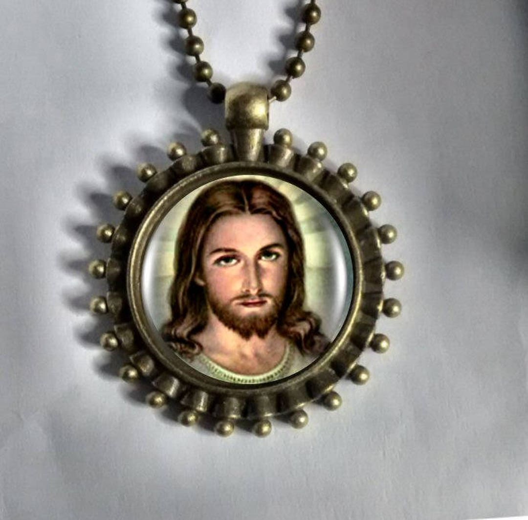 Jesus Necklace, Jesus Pendant, Christian Necklace, Religious Pendant
