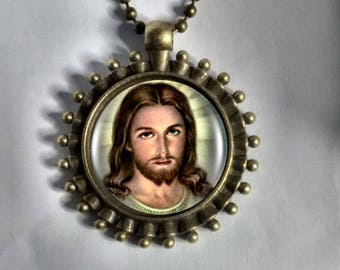 Jesus Necklace, Jesus Pendant, Christian Necklace, Religious Pendant, Christ Necklace, Jesus Christ.