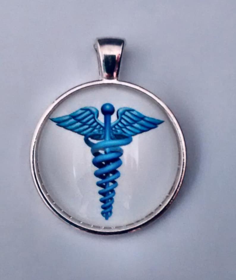 Caduceus Jewelrymedical Pendant Medical Jewelry Medical Etsy