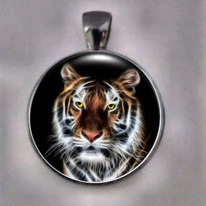 Tiger Necklace,  Tiger Pendant,  Tiger Jewelry, Animal Pendant.