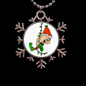Elf Necklace, Christmas Necklace
