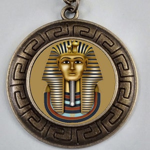 King Tut Necklace, Egyptian Jewelry, King Tut, King Tut Pharaoh Pendant, Egyptian King Tut Necklace, Tutankhamon.