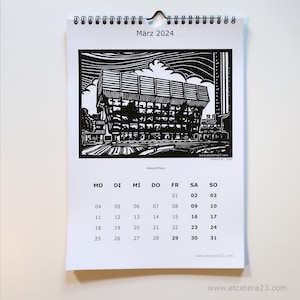 Leipzig linoprint motifs calendar 2024 limited edition image 4