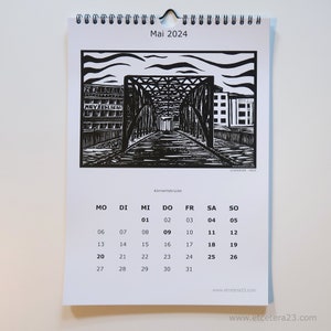 Leipzig linoprint motifs calendar 2024 limited edition image 5