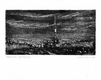 Der Brocken Aufstieg - Etching / Aquatint - Original