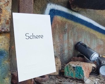 Scissors - Youth Words 2026 - hand-printed with antique fonts