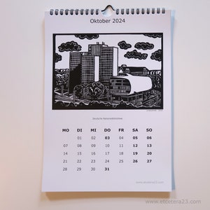 Leipzig linoprint motifs calendar 2024 limited edition image 7