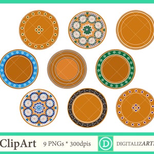 Platos Mexicanos - Mexican Dish Clipart Set 9 PNG. Digital Instant Download PNG Transparent Background 300ppi