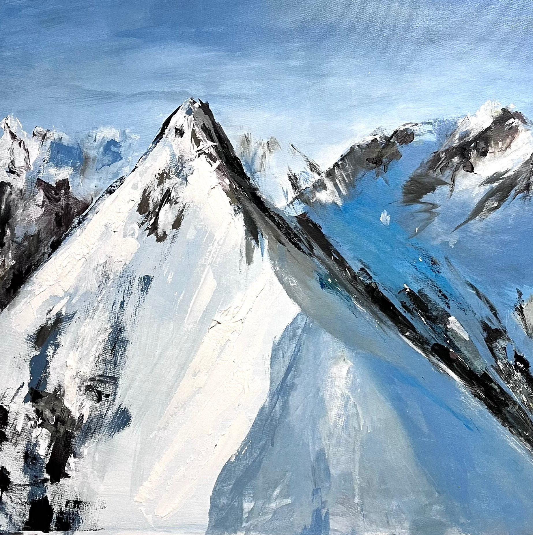 Mountain Original Painting Mountainscape Painting Original