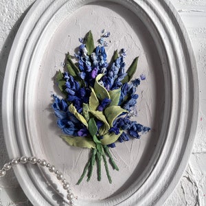 Sculpture Painting 3d Plaster Pano lilac Flowers Painting 3d Painting Texture Paste Painting Floral Sculpture Wall Art