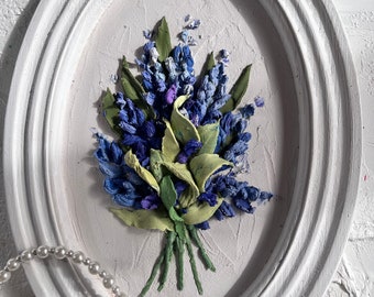 Sculpture Painting 3d Plaster Pano lilac Flowers Painting 3d Painting Texture Paste Painting Floral Sculpture Wall Art