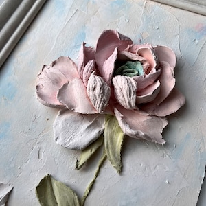 Sculpture Flower Painting 3D Painting 3D Wall Art Floral Painting Sculptural Painting Textured Painting Home Decor