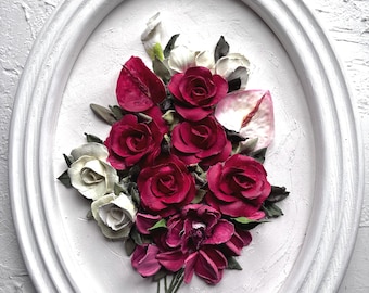 3d Bouguet painting Wedding flowers art Custom wedding gift