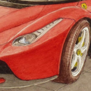 Ferrari F70 "laferrari" (2013-2016). Original Watercolor on Paper ...
