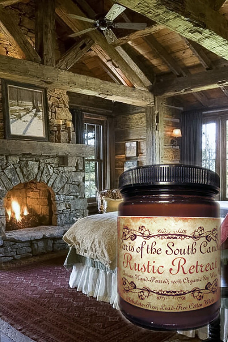 Rustic Retreat Candle Essential Oils Gift for Him Man Cave Etsy